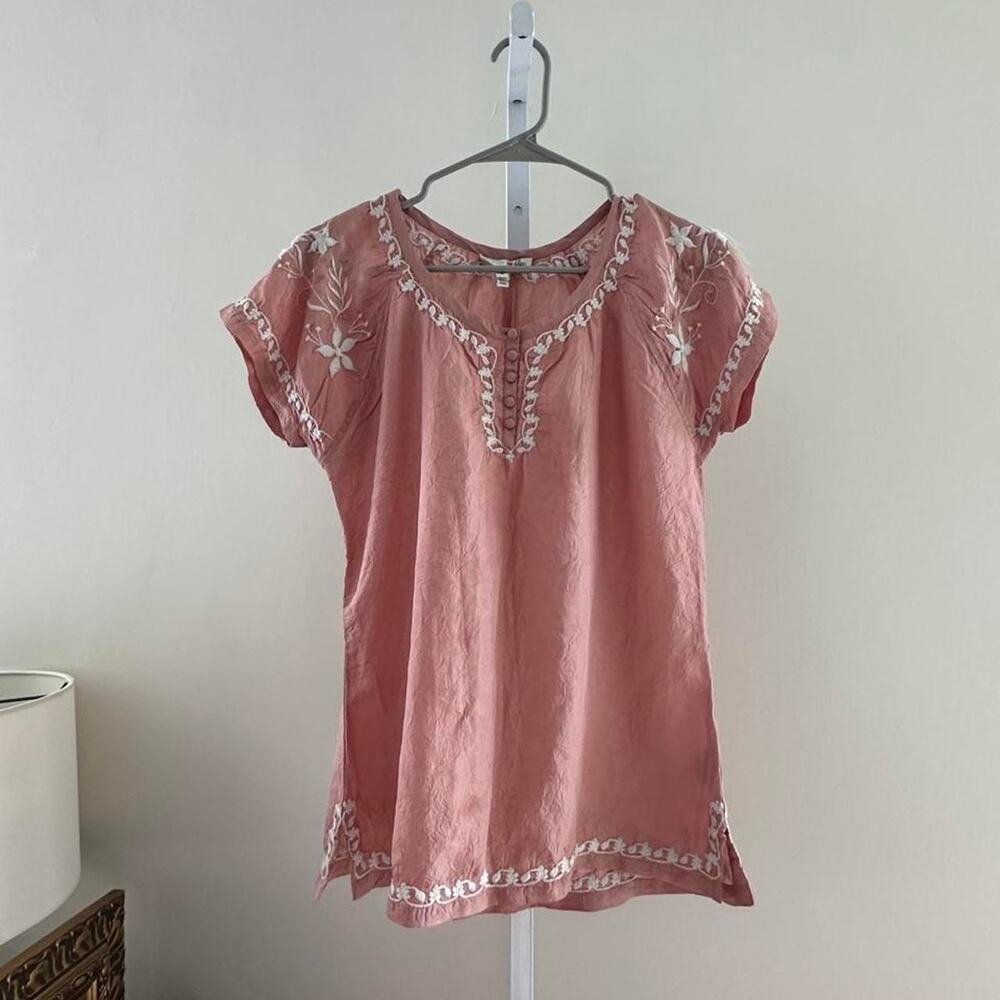 Vintage silk joie pink blouse